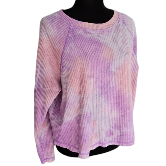 wild fable Sweaters - Wild Fable Thermal purple Tye dye top size small